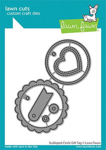 Lawn Fawn-Lawn Cuts-Dies-Scalloped Circle Gift Tag