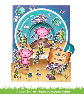 Lawn Fawn - Valentines - Clear Photopolymer Stamps - I Like You (A Lotl) - Design Creative Bling