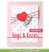 Load image into Gallery viewer, Lawn Fawn - Valentines - Lawn Cuts - Dies - Hugs And Kisses Line Border - Design Creative Bling
