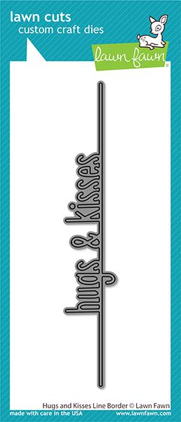 Lawn Fawn - Valentines - Lawn Cuts - Dies - Hugs And Kisses Line Border - Design Creative Bling