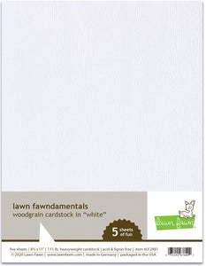 Lawn Fawn-Woodgrain Cardstock-White - Design Creative Bling