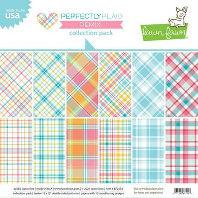 Lawn fawn - perfectly plaid remix collection pack - 12x12 - Design Creative Bling