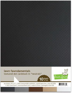 Lawn fawn - 8.5 x 11 Cardstock Pack - textured dot - neutrals-10 Pack - Design Creative Bling