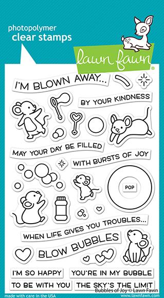 Lawn Fawn - Clear Photopolymer Stamps - Bubbles of Joy