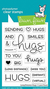Lawn Fawn - Clear Photopolymer Stamps - Long Distance Hugs