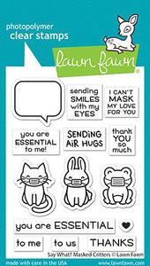 Lawn Fawn -   Say what? Masked Critters- clear stamp set
