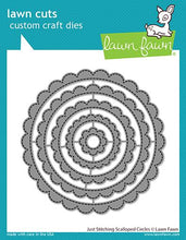 Load image into Gallery viewer, Lawn Fawn-Lawn Cuts-Dies-Just Stitching Scalloped Circles
