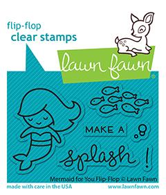 Lawn Fawn - Mermaid For You Flip-Flop - clear stamp set - Design Creative Bling