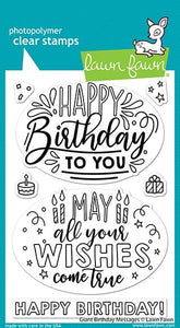 Lawn Fawn - Giant Birthday Messages - clear stamp set