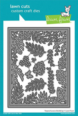 Lawn Fawn - Tropical Leaves Backdrop - lawn cuts - Design Creative Bling