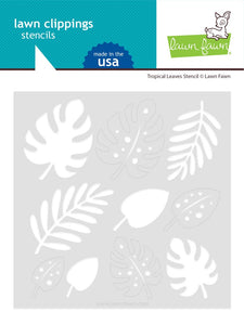 Lawn Fawn - Tropical Leaves Stencil - lawn cuts - Design Creative Bling