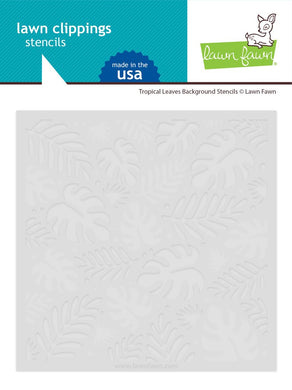 Lawn Fawn - Tropical Leaves Background Stencils - lawn cuts - Design Creative Bling