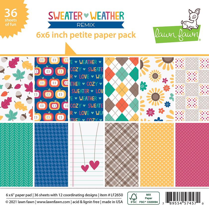 Lawn Fawn - Sweater Weather Remix Collection - Fall - 6 x 6 Petite Paper Pack