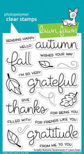 Load image into Gallery viewer, Lawn Fawn - Scripty Autumn Sentiments- clear stamp set - Design Creative Bling
