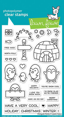 Lawn Fawn - Penguin Party - clear stamp set - Design Creative Bling