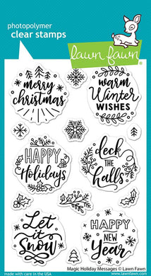 Lawn Fawn - Magic Holiday Messages - clear stamp set - Design Creative Bling
