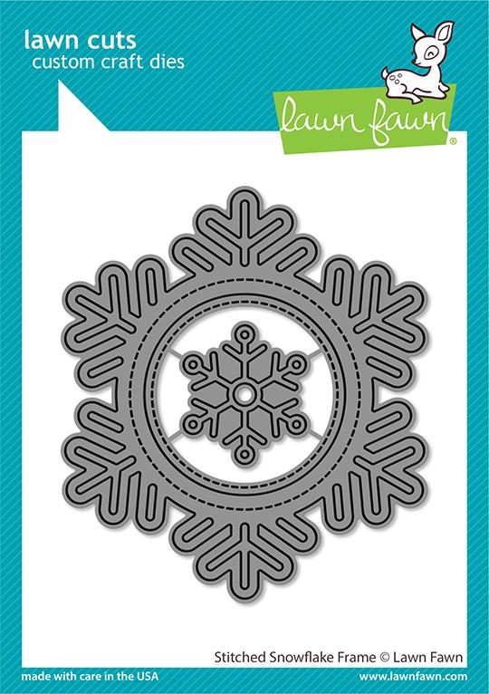 Lawn Fawn - Stitched Snowflake Frame - lawn cuts