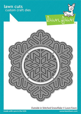 Lawn Fawn - Outside In Stitched Snowflake - lawn cuts - Design Creative Bling