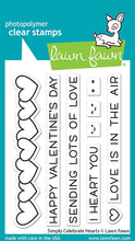 Cargar imagen en el visor de la galería, Lawn Fawn - simply celebrate hearts - clear stamp set
