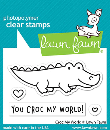 Lawn Fawn - Clear Photopolymer Stamps - croc my world - Design Creative Bling