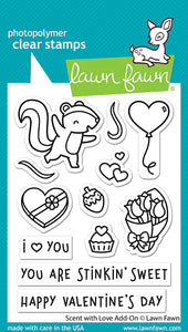 Lawn Fawn - Clear Acrylic Stamps - Scent With Love Add-on
