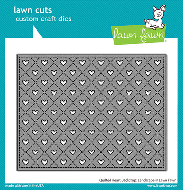 Lawn Fawn-quilted heart backdrop-Lawn Cuts - Design Creative Bling