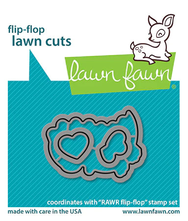 Lawn Fawn - Lawn Cuts - Dies - Rawr Flip Flop - Design Creative Bling