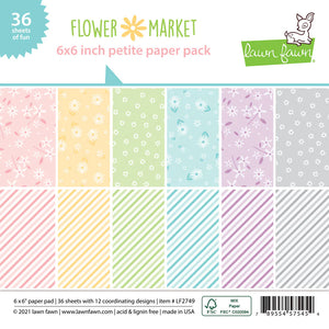 Lawn Fawn - Flower Market Collection - 6 x 6 Petite Paper Pack