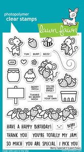 Lawn Fawn - Clear photopolymer Stamps - Berry Special