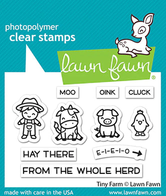 Lawn Fawn - Clear photopolymer Stamps - Tiny Farm - Design Creative Bling