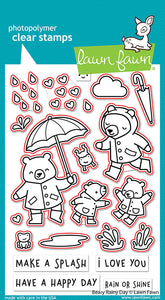 Lawn Fawn - Lawn Cuts - Dies -Beary Rainy Day - Design Creative Bling
