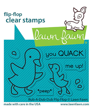 Lawn Fawn - Clear photopolymer Stamps - Rub-A-Dub-Dub Flip Flop