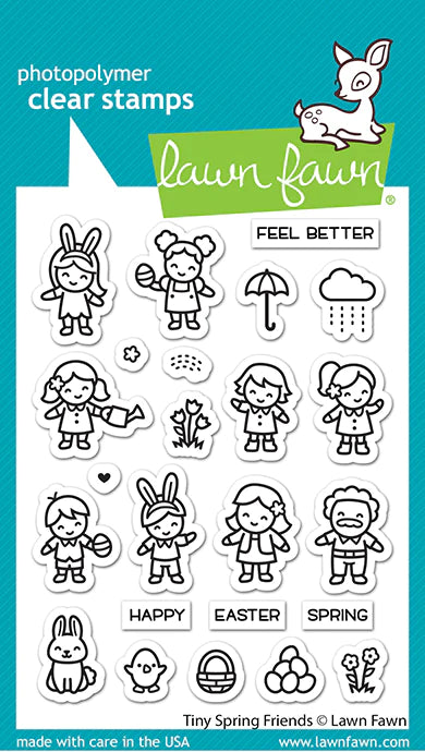 Lawn Fawn - Clear photopolymer Stamps - Tiny Spring Friends