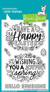 Lawn Fawn - Clear photopolymer Stamps - Giant Easter Messages