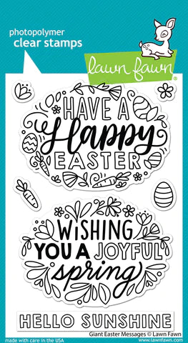 Lawn Fawn - Clear photopolymer Stamps - Giant Easter Messages - Design Creative Bling