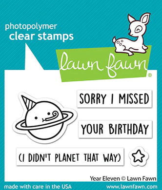 Lawn Fawn - Clear photopolymer Stamps - Year Eleven - Design Creative Bling