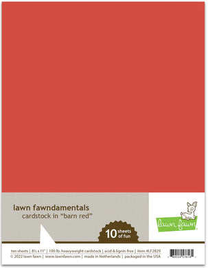 Lawn Fawn -  cardstock - barn red - Design Creative Bling