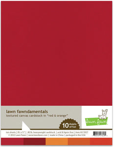 Lawn Fawn - textured canvas cardstock - red & orange