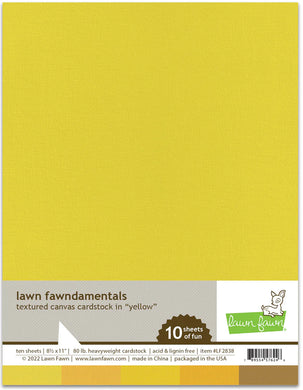 Lawn Fawn - textured canvas cardstock - yellow - Design Creative Bling