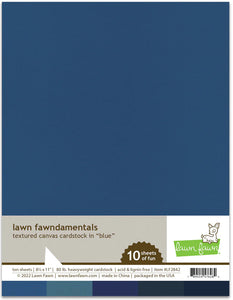 Lawn Fawn - textured canvas cardstock - blue