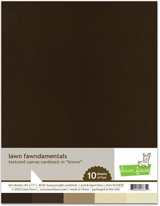 Lawn Fawn - textured canvas cardstock - brown