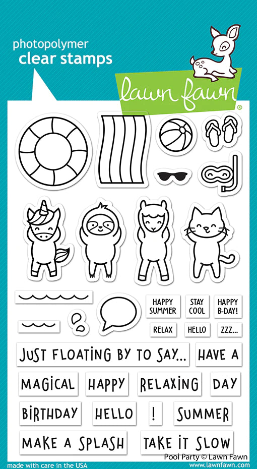 Lawn Fawn -  pool party - clear stamp set