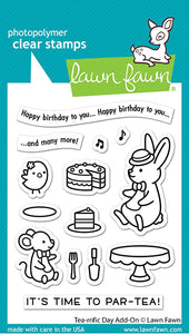 Lawn Fawn -  tea-rrific day add-on - clear stamp set - Design Creative Bling