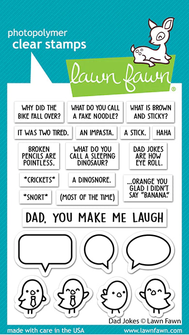 Lawn Fawn - dad jokes - clear stamp set - Design Creative Bling
