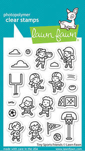 Lawn Fawn -  tiny sports friends - clear stamp set - Design Creative Bling
