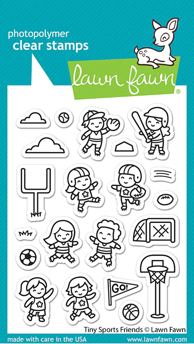 Lawn Fawn -  tiny sports friends - clear stamp set - Design Creative Bling