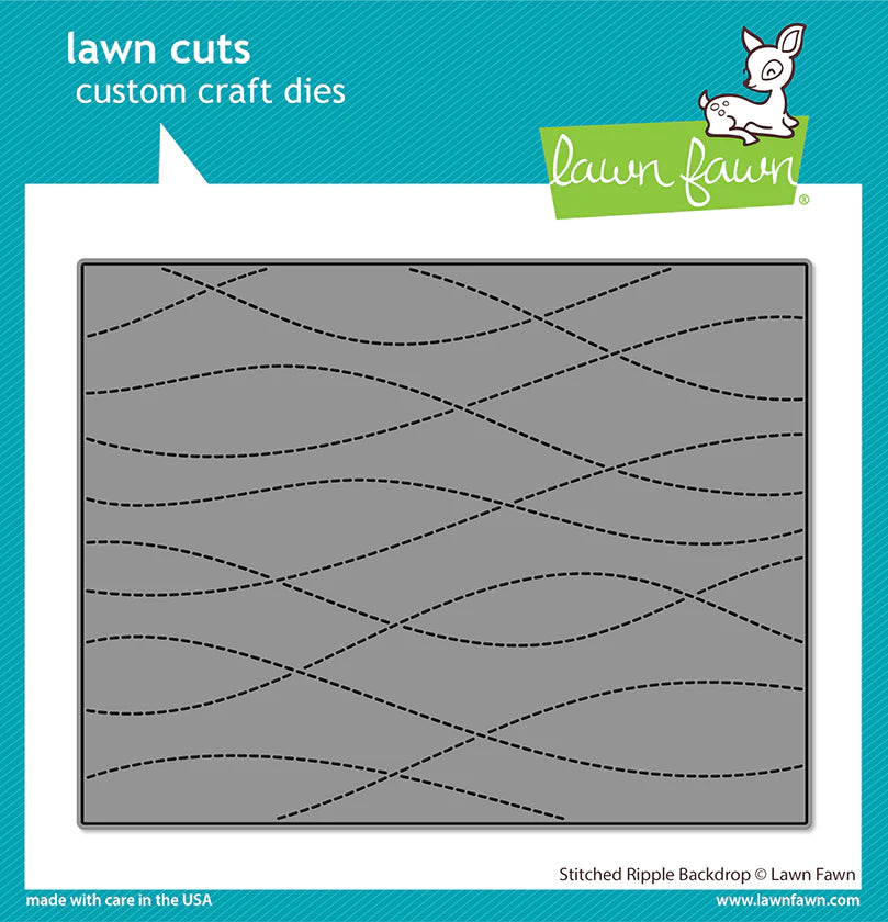 Lawn Fawn - stitched ripple backdrop - lawn cuts - Design Creative Bling