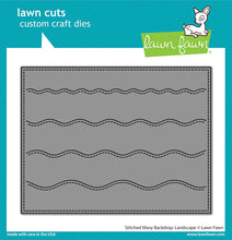 Load image into Gallery viewer, Lawn Fawn - stitched wavy backdrop: landscape - lawn cuts - Design Creative Bling
