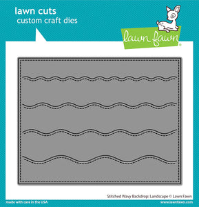 Lawn Fawn - stitched wavy backdrop: landscape - lawn cuts - Design Creative Bling