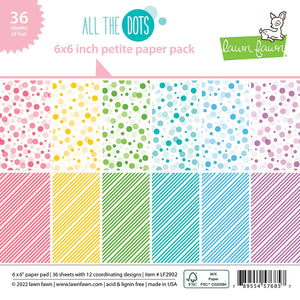 Lawn Fawn - All The Dots Collection - 6 x 6 Petite Paper Pack - Design Creative Bling